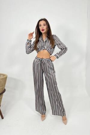 Suit - Ecru & - Fame - Globality Store - Women Clothes Wholesale Turkey