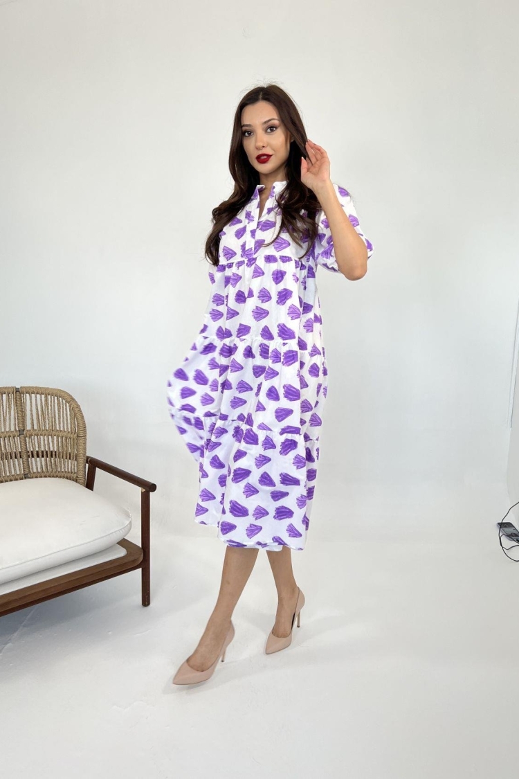 Dress -& Purple - Fame - Globality Store - Women Clothes Wholesale Turkey