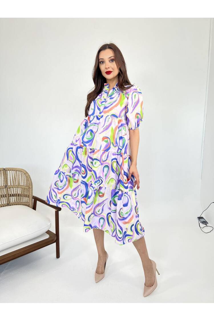 Dress - Multicolored - Fame - Globality Store - Women Clothes Wholesale Turkey