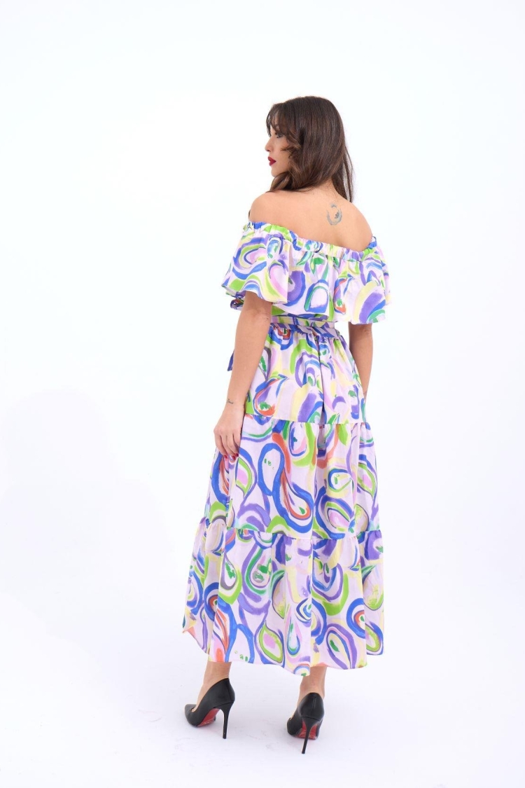 Patterned Dress -& Purple