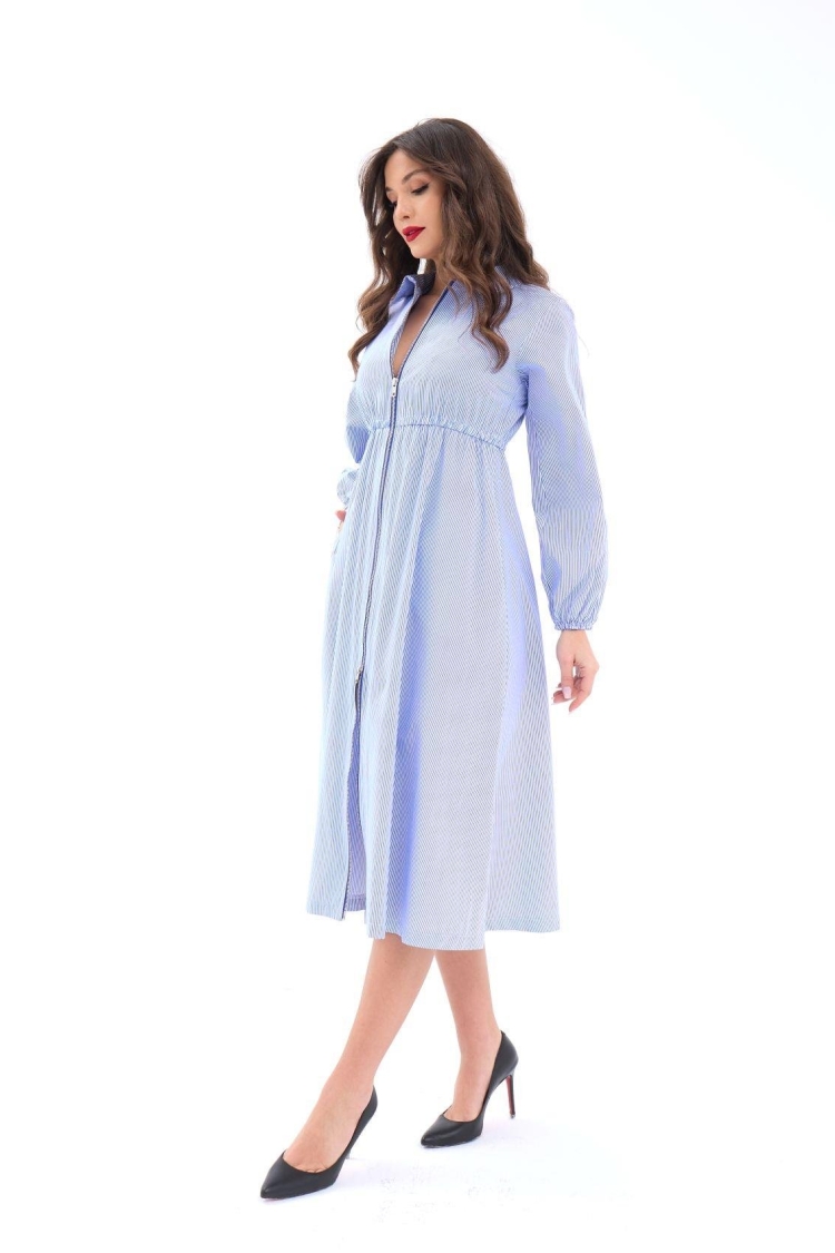 Dress -And White Striped
