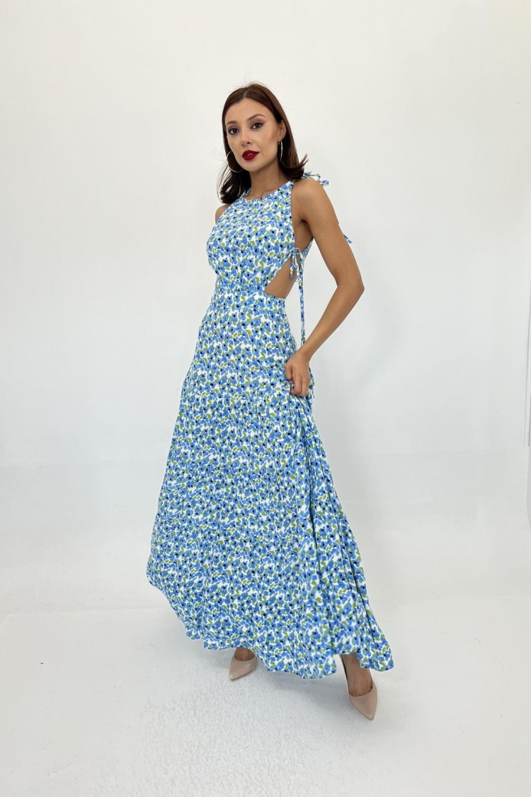 Patterned Dress - Blue &