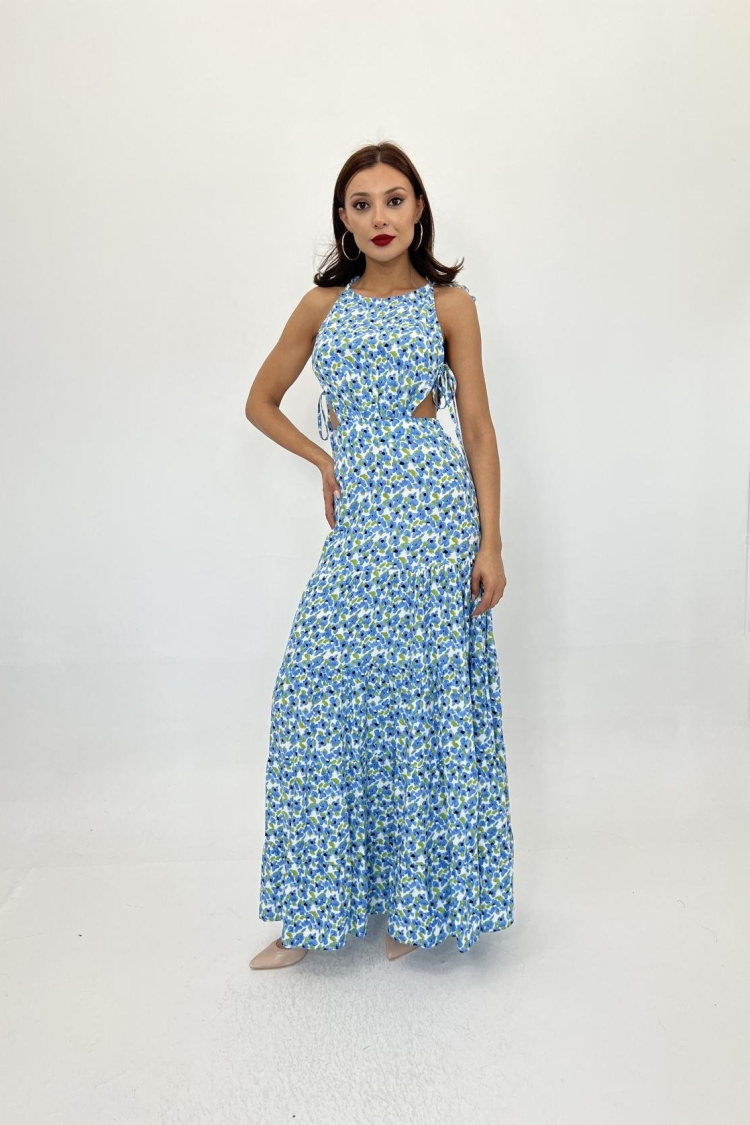 Patterned Dress - Blue &