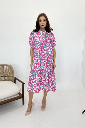 Short Sleeve Dress -& Blue - Fame - Globality Store - Women Clothes Wholesale Turkey