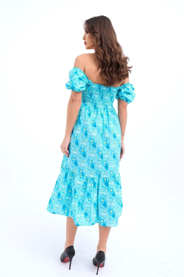 Patterned Dress -& Blue