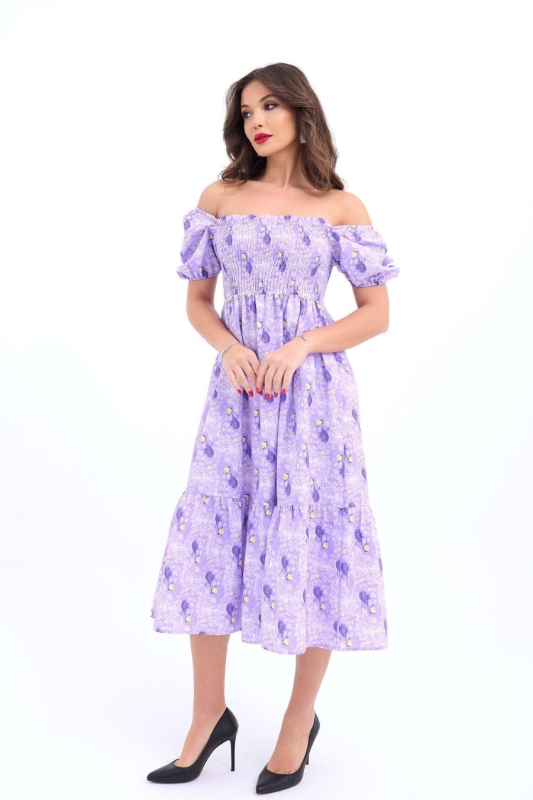Patterned Dress - Fame - Globality Store - Women Clothes Wholesale Turkey