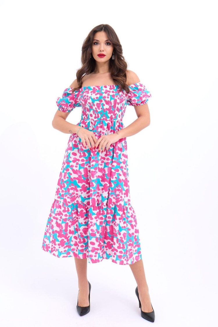 Patterned Dress - Pink &