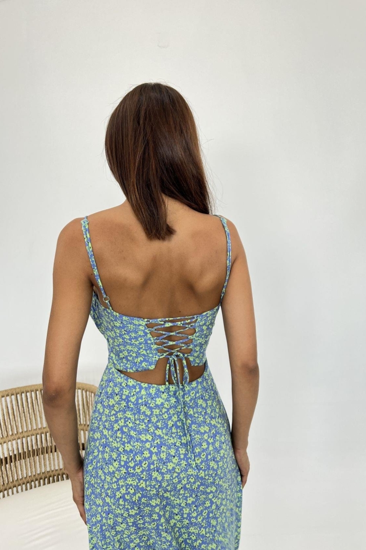 Patterned Dress -& Green