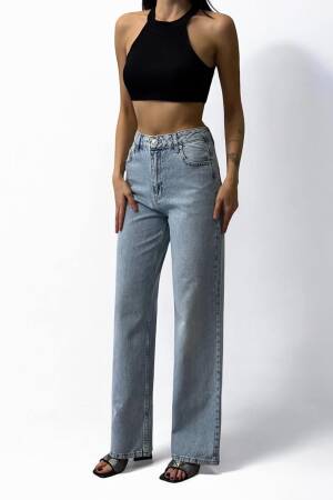 High Waist Loose Fit LightJeans Pants - LACARINO - Globality Store - Women Clothes Wholesale Turkey