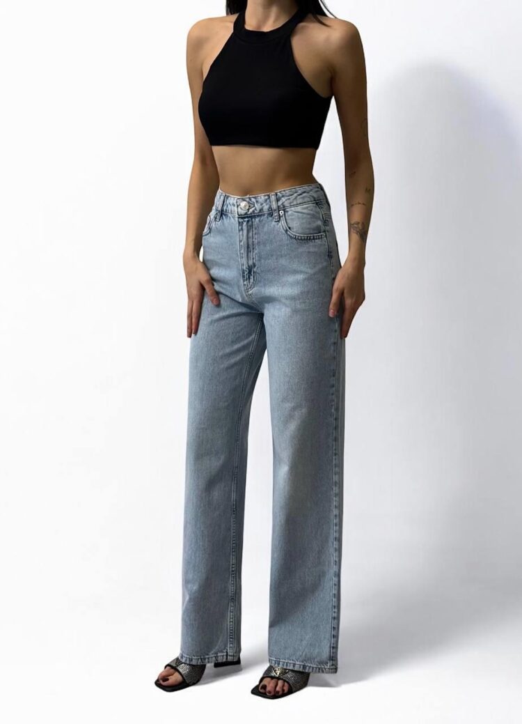 High Waist Loose Fit LightJeans Pants