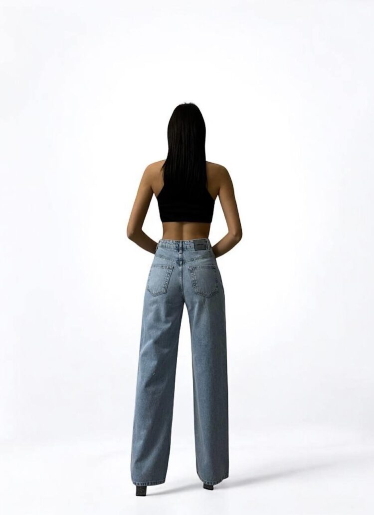 High Waist Loose Fit LightJeans Pants