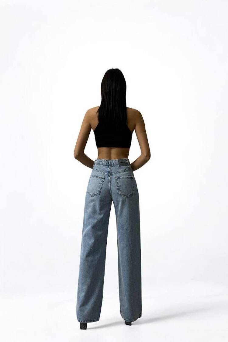 High Waist Loose Fit LightJeans Pants