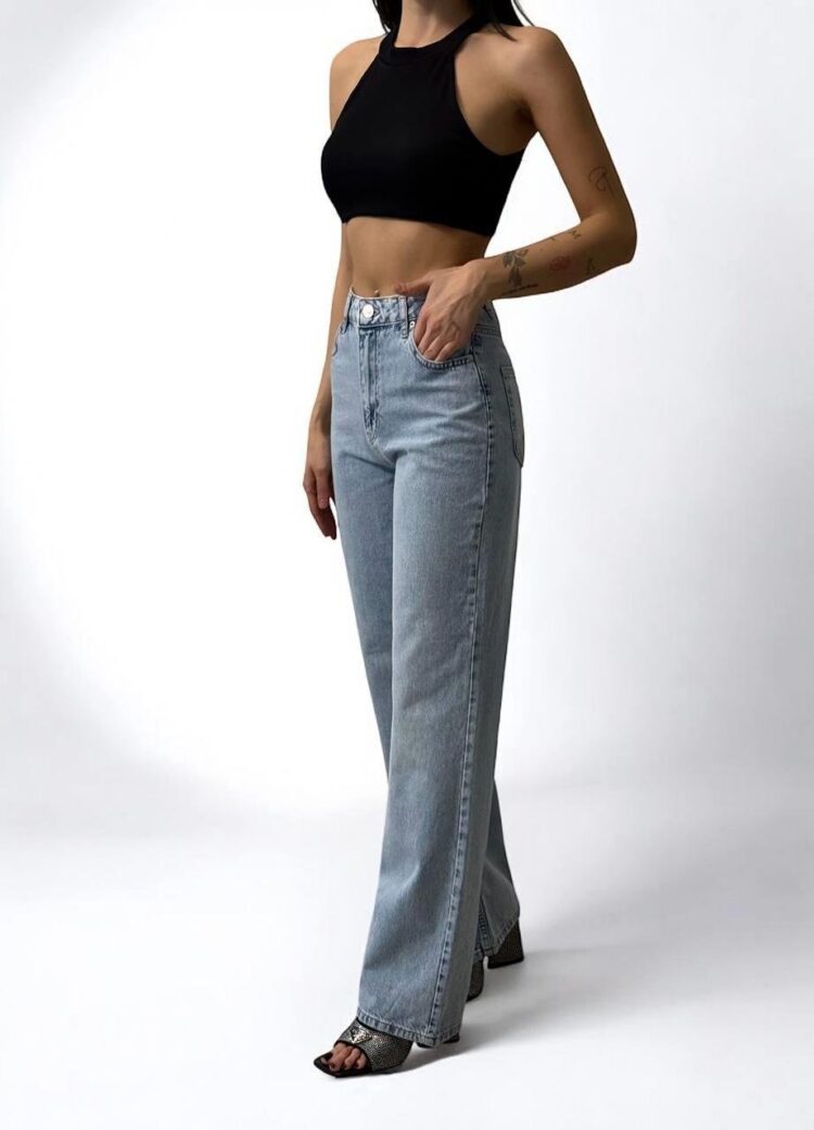 High Waist Loose Fit LightJeans Pants