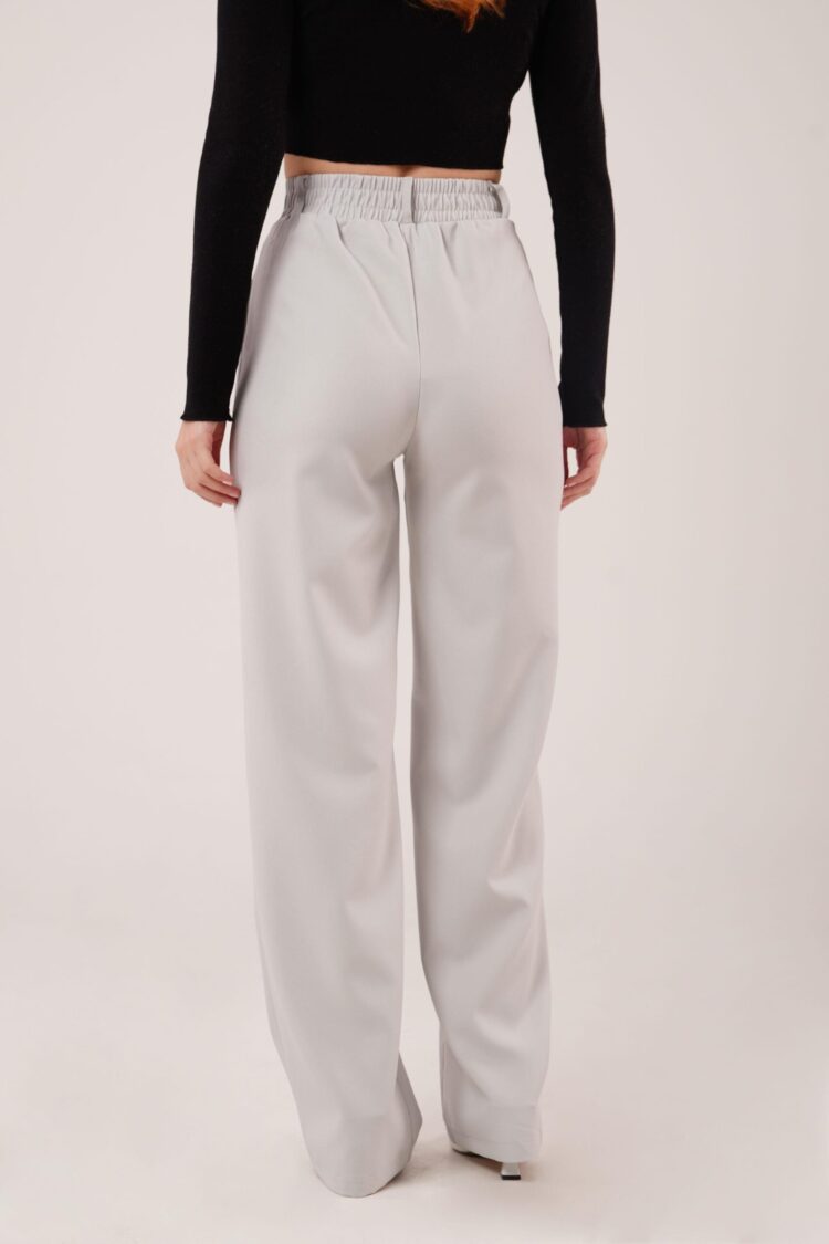 Wholesale Gray Pants With Loose Leg Pleated