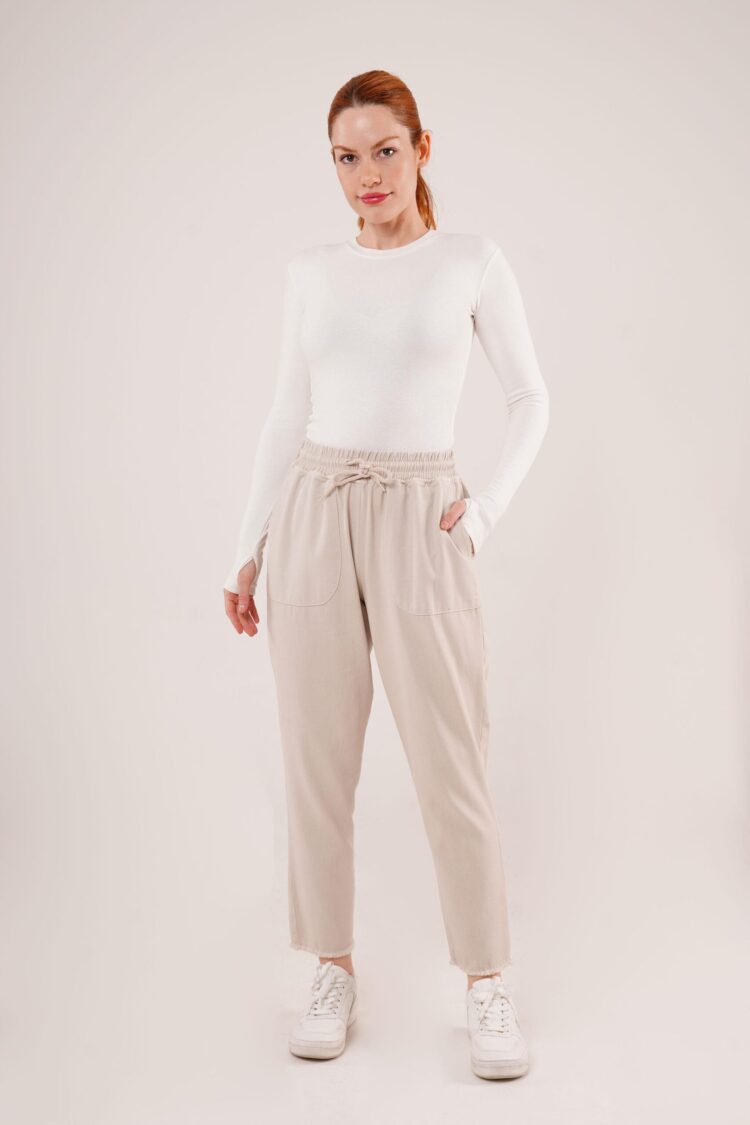 WholesalePants With Tie Up Detailed Pockets - Lustrin - Globality Store - Women Clothes Wholesale Turkey