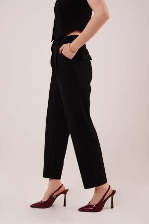 Wholesale Black Pants With Closure Pocket Detailed - Lustrin - Globality Store - Women Clothes Wholesale Turkey