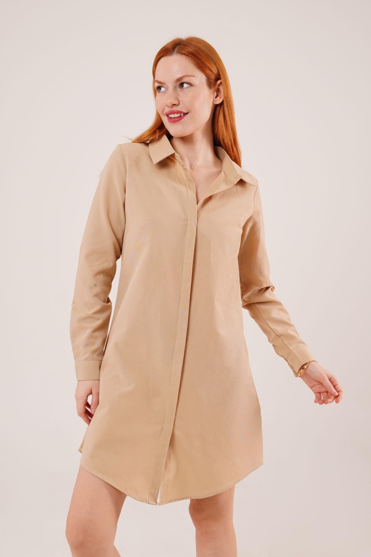 Long SleeveTunic Wholesale Shirt Dress