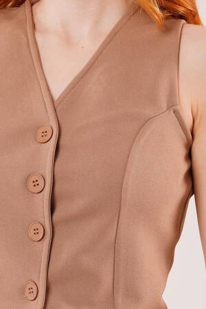 Wholesale Vest With Front Buttons - Lustrin - Globality Store - Women Clothes Wholesale Turkey