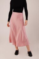 Bell Cut MidiWholesale Satin Skirt - Lustrin - Globality Store - Women Clothes Wholesale Turkey