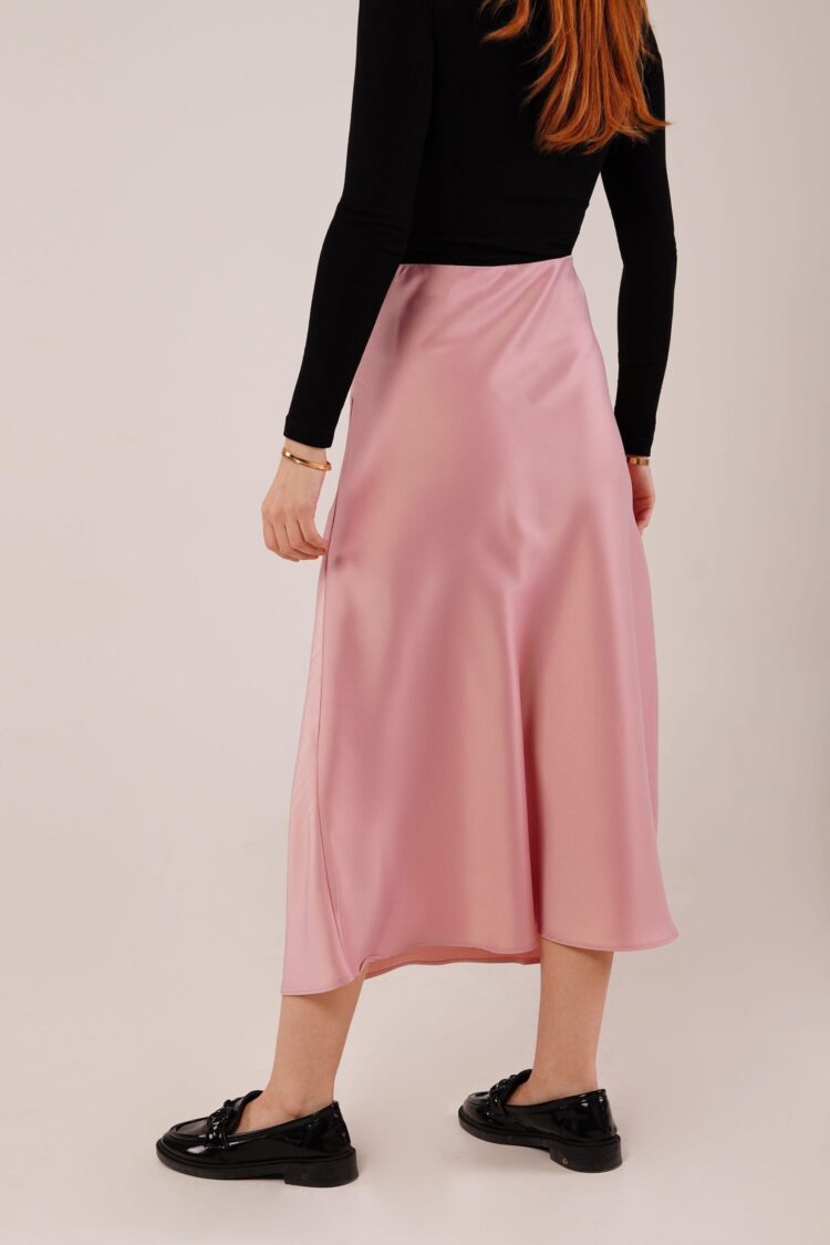 Bell Cut MidiWholesale Satin Skirt