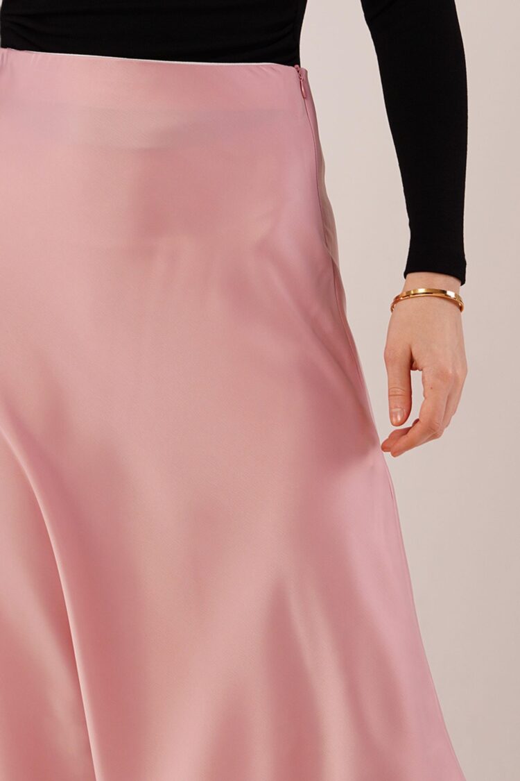 Bell Cut MidiWholesale Satin Skirt