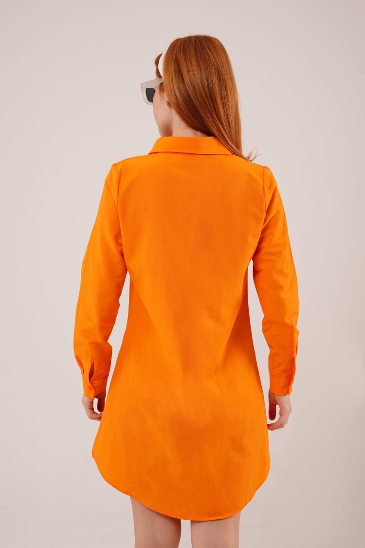 Long Sleeve DarkTunic Wholesale Shirt Dress