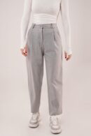 Wholesale Gray Pants With Closure Pocket Detailed - Lustrin - Globality Store - Women Clothes Wholesale Turkey