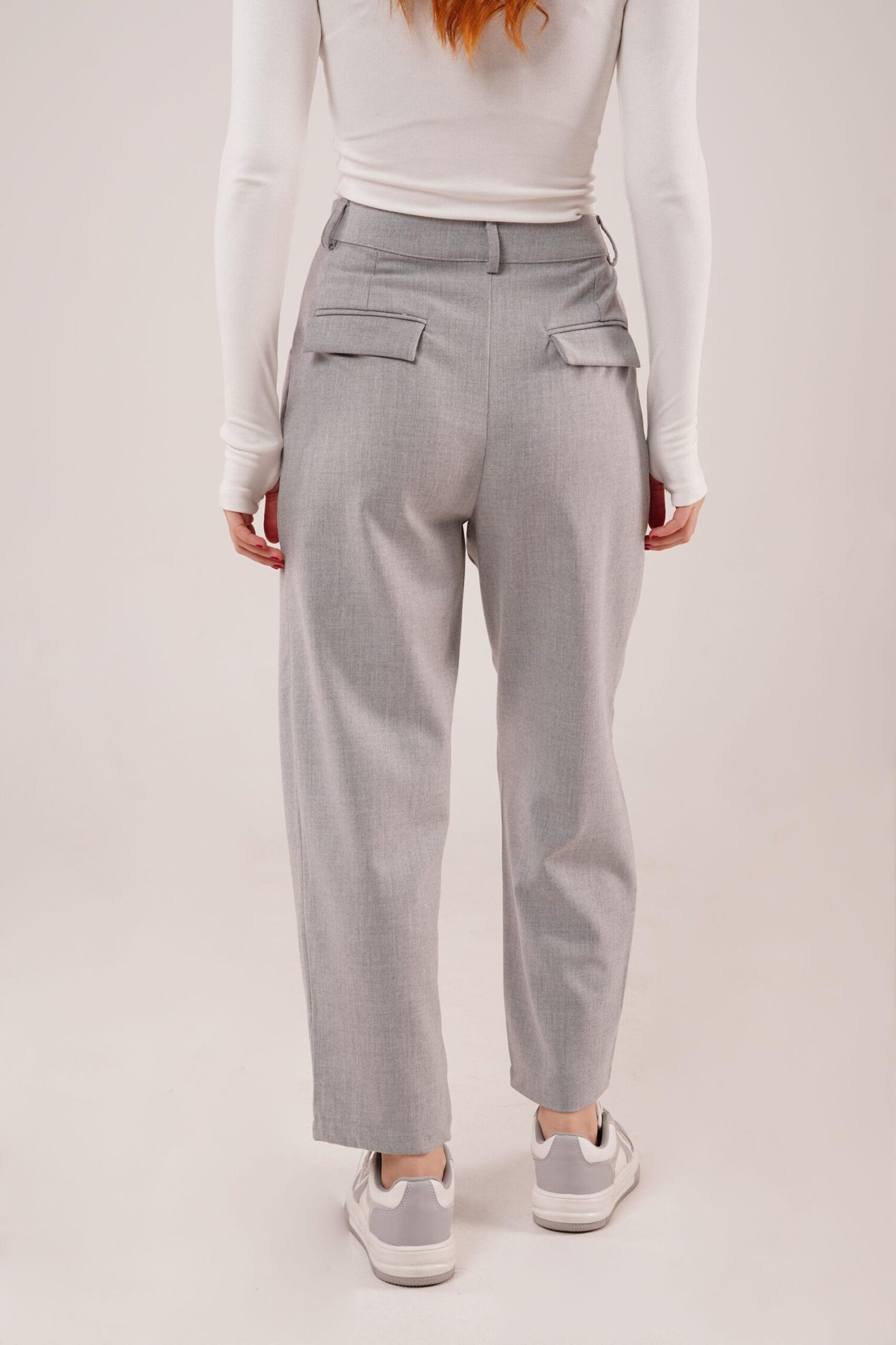 Wholesale Gray Pants With Closure Pocket Detailed - Lustrin - Globality Store - Women Clothes Wholesale Turkey