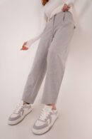 Wholesale Gray Pants With Closure Pocket Detailed - Lustrin - Globality Store - Women Clothes Wholesale Turkey