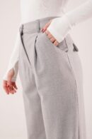 Wholesale Gray Pants With Closure Pocket Detailed - Lustrin - Globality Store - Women Clothes Wholesale Turkey