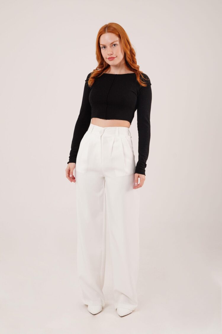 WholesalePants With Loose Leg Pleated - Lustrin - Globality Store - Women Clothes Wholesale Turkey