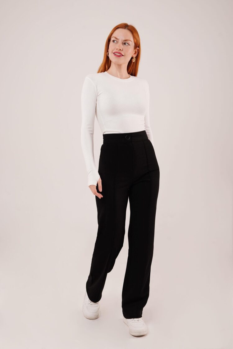 Front Stitch Detailed One Button WholesalePants