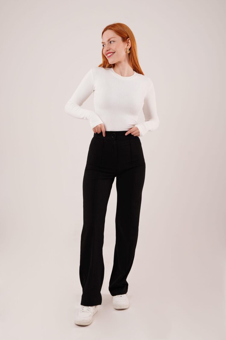 Front Stitch Detailed One Button WholesalePants