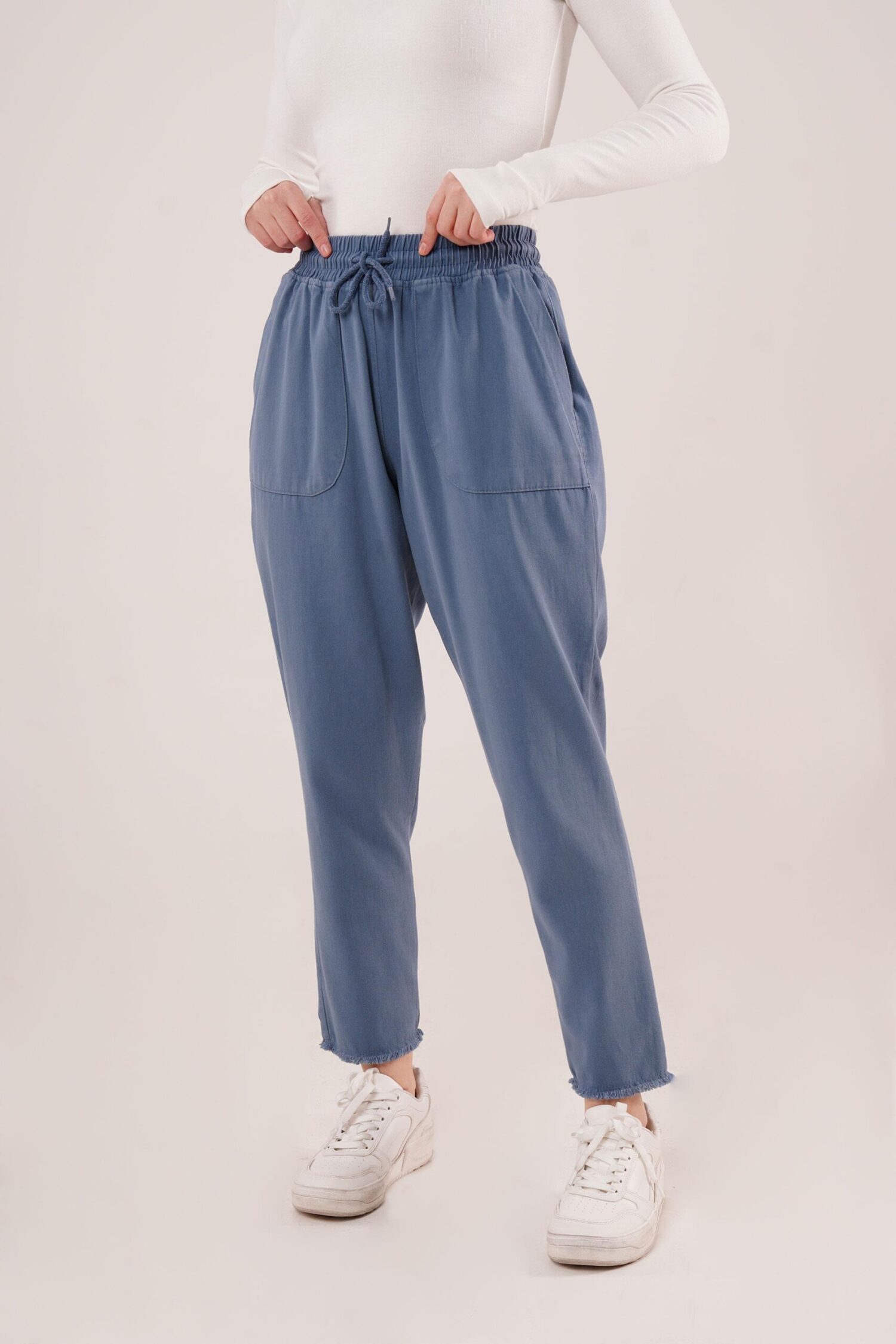 WholesalePants With Drawstring Detailed Pockets - Lustrin - Globality Store - Women Clothes Wholesale Turkey