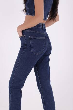 Flare Leg Mom Jeans With Side Slit - XLove - Globality Store - Women Clothes Wholesale Turkey