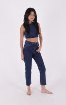 Flare Leg Mom Jeans With Side Slit - XLove - Globality Store - Women Clothes Wholesale Turkey