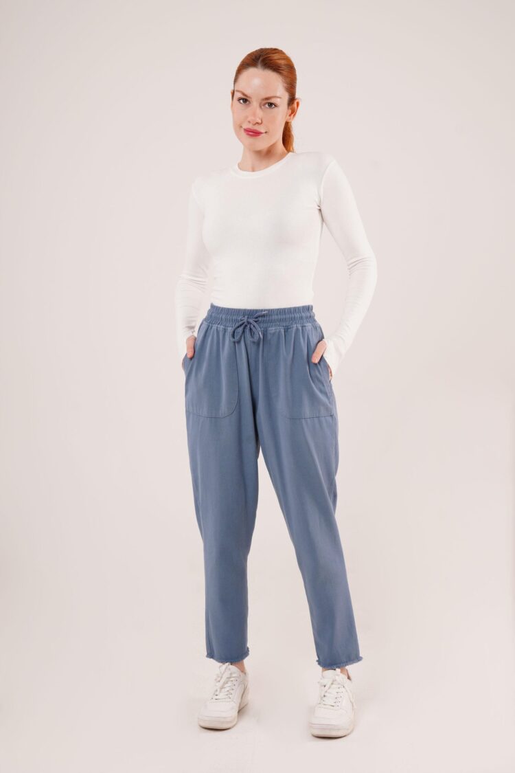 WholesalePants With Drawstring Detailed Pockets - Lustrin - Globality Store - Women Clothes Wholesale Turkey