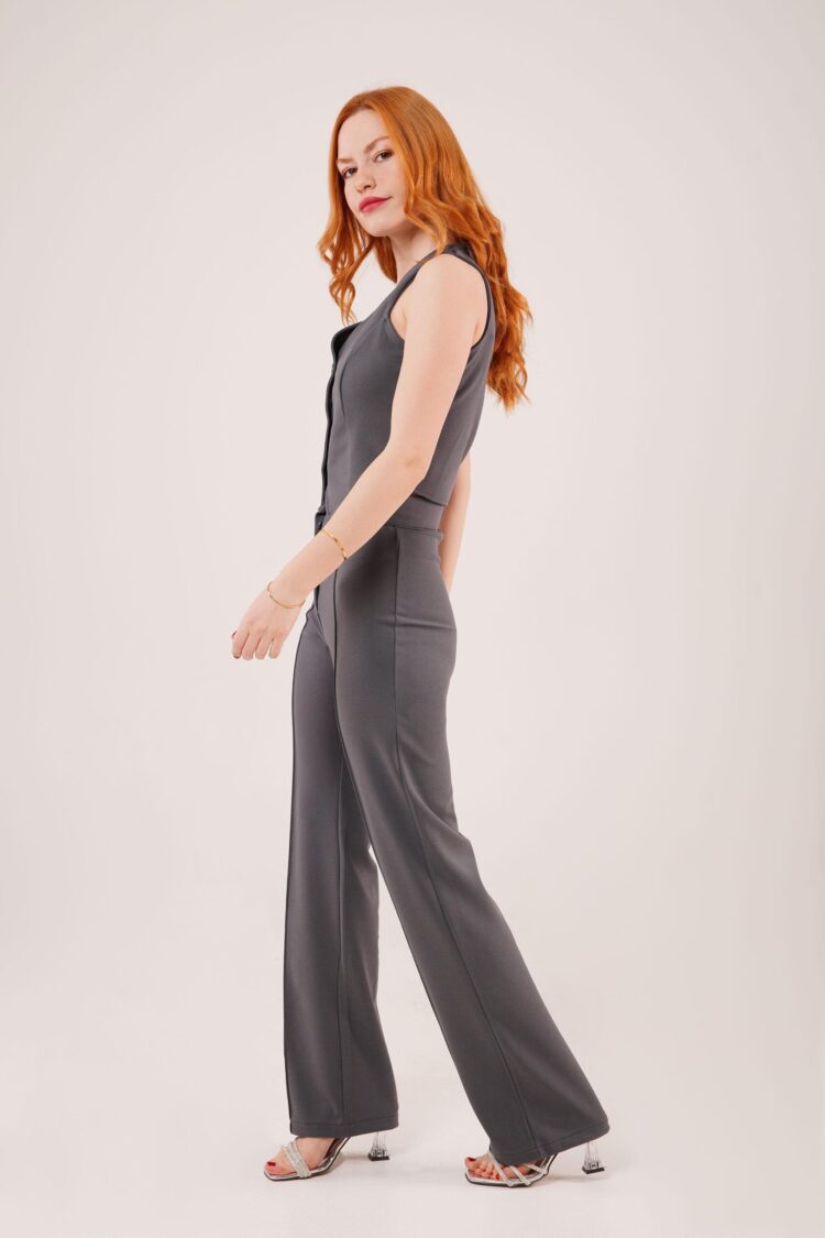 Front Stitch Detailed One Button WholesalePants