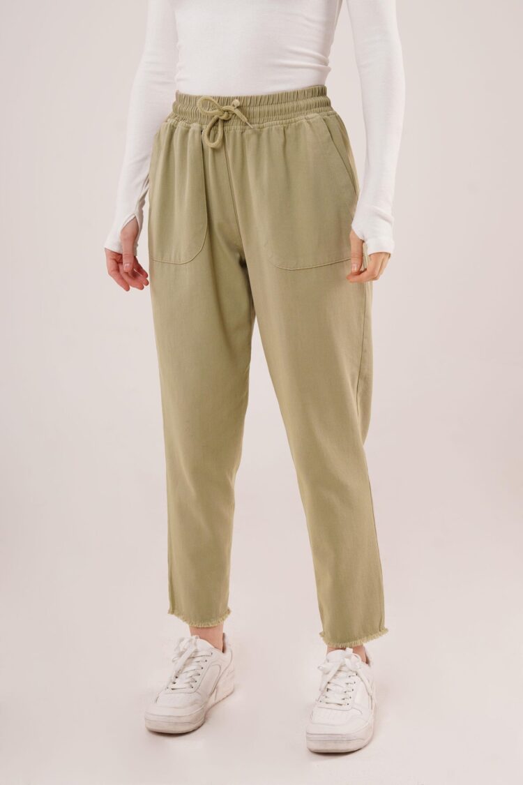 WholesalePants With Drawstring Detailed Pockets