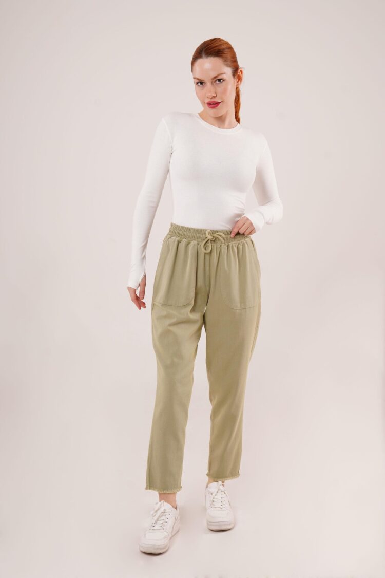 WholesalePants With Drawstring Detailed Pockets