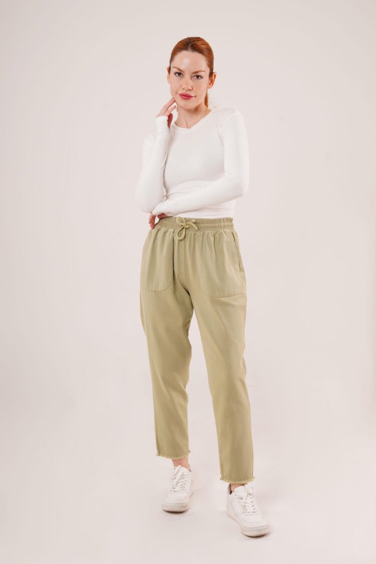 WholesalePants With Drawstring Detailed Pockets - Lustrin - Globality Store - Women Clothes Wholesale Turkey