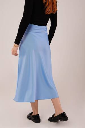Bell Cut MidiWholesale Satin Skirt - Lustrin - Globality Store - Women Clothes Wholesale Turkey