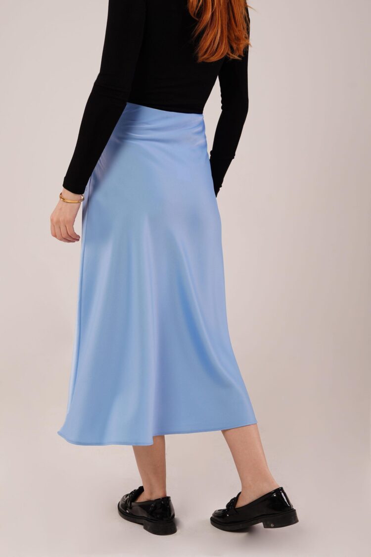 Bell Cut MidiWholesale Satin Skirt