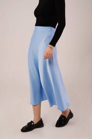 Bell Cut MidiWholesale Satin Skirt - Lustrin - Globality Store - Women Clothes Wholesale Turkey