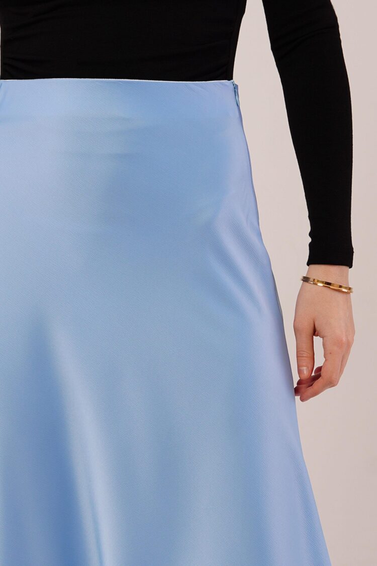 Bell Cut MidiWholesale Satin Skirt