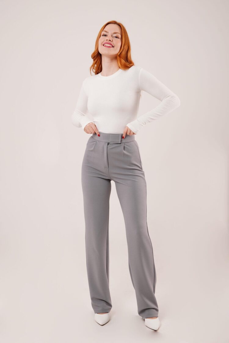 Velcro Closure DetailedWholesale Pants - Lustrin - Globality Store - Women Clothes Wholesale Turkey