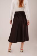 Bell Cut MidiWholesale Satin Skirt - Lustrin - Globality Store - Women Clothes Wholesale Turkey