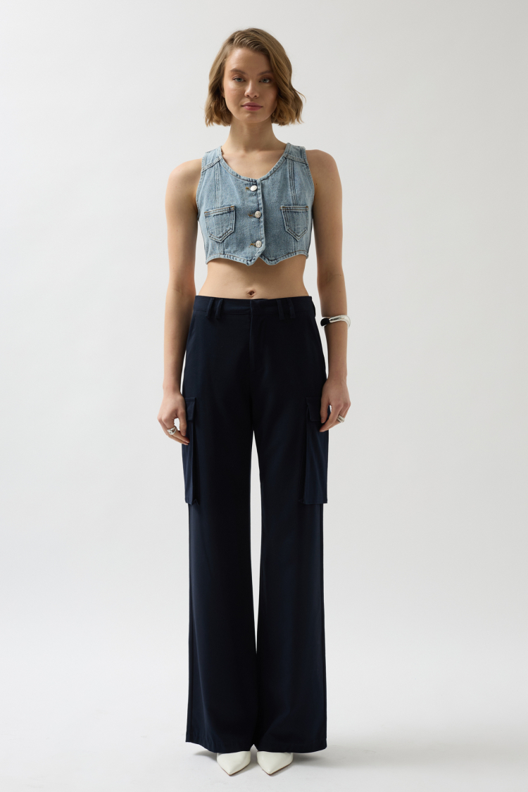 Denim Pocket Vest - Light