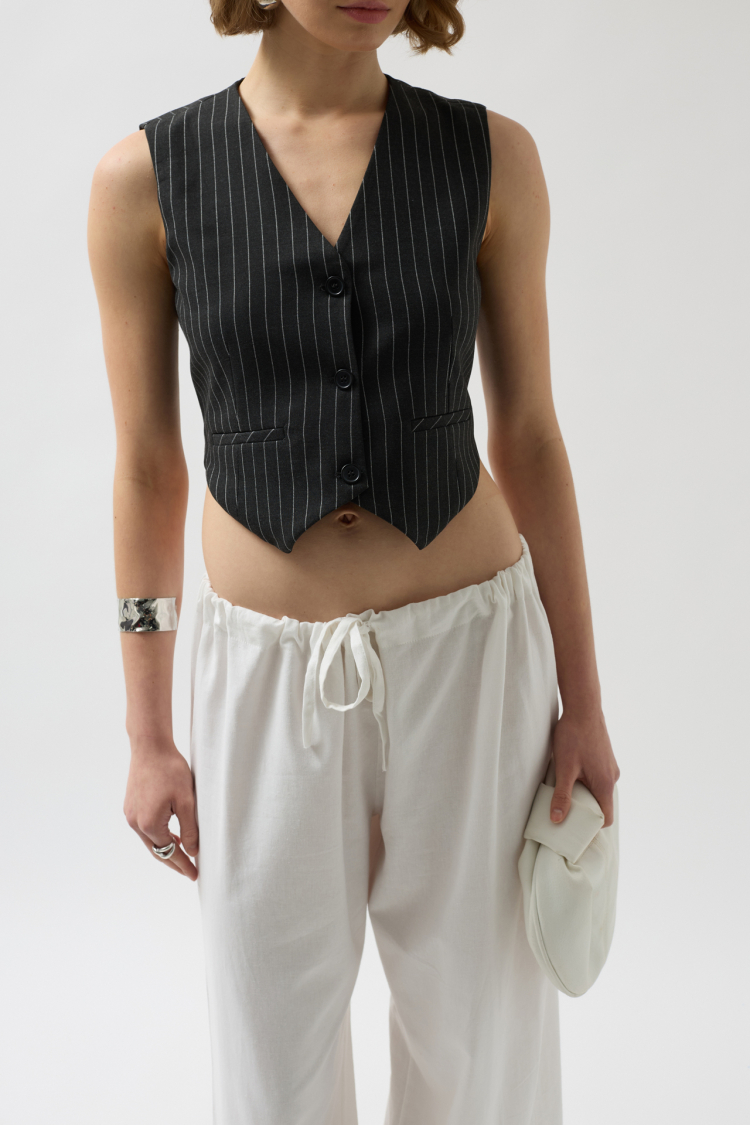 Striped Vest - Dark