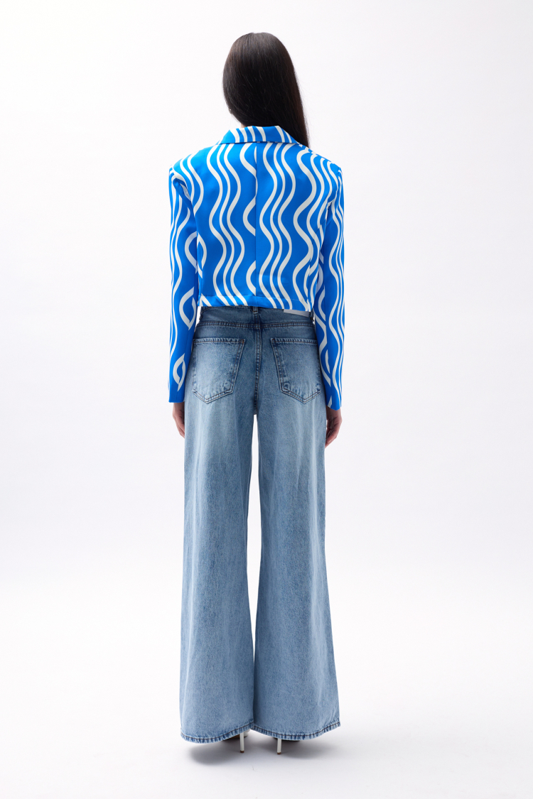 Patterned Crop Jacket